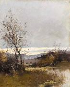 Eugene Galien-Laloue On the riverbank Spain oil painting artist